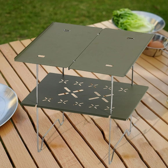 Mesa de camping Colamx compacta plegable para barbacoa patio picnic verde