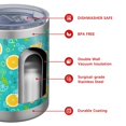 thumbnail image 4 of 12oz Tumblers Orange Slices Turquoise Pattern Vacuum Insulated Stainless Steel Travel Tumbler Cups Mug with Lid and Straw for Beer,Coffee,Beverages with Cleaning Brush for Cold & Hot Drinks, 4 of 5