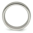 thumbnail image 2 of Solid Titanium Men's Matte Brushed Finish and Grooved 7mm Wedding Band Ring Size 9.5, 2 of 7