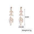 thumbnail image 1 of PVCS Boho Retro Metal Handheld Roses Geometric Hollow Earrings Ladies Jewelry, 1 of 7