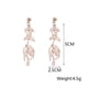 thumbnail image 2 of Fiudx Pendientes Bohemios, Joyería Artesanal de Aleación de Rosa, Elegante Diseño Bohemio, Acabado Dorado Duradero, Accesorio para Bodas, Regalo de Moda para Mujer, Incluye Un Par., 2 of 7