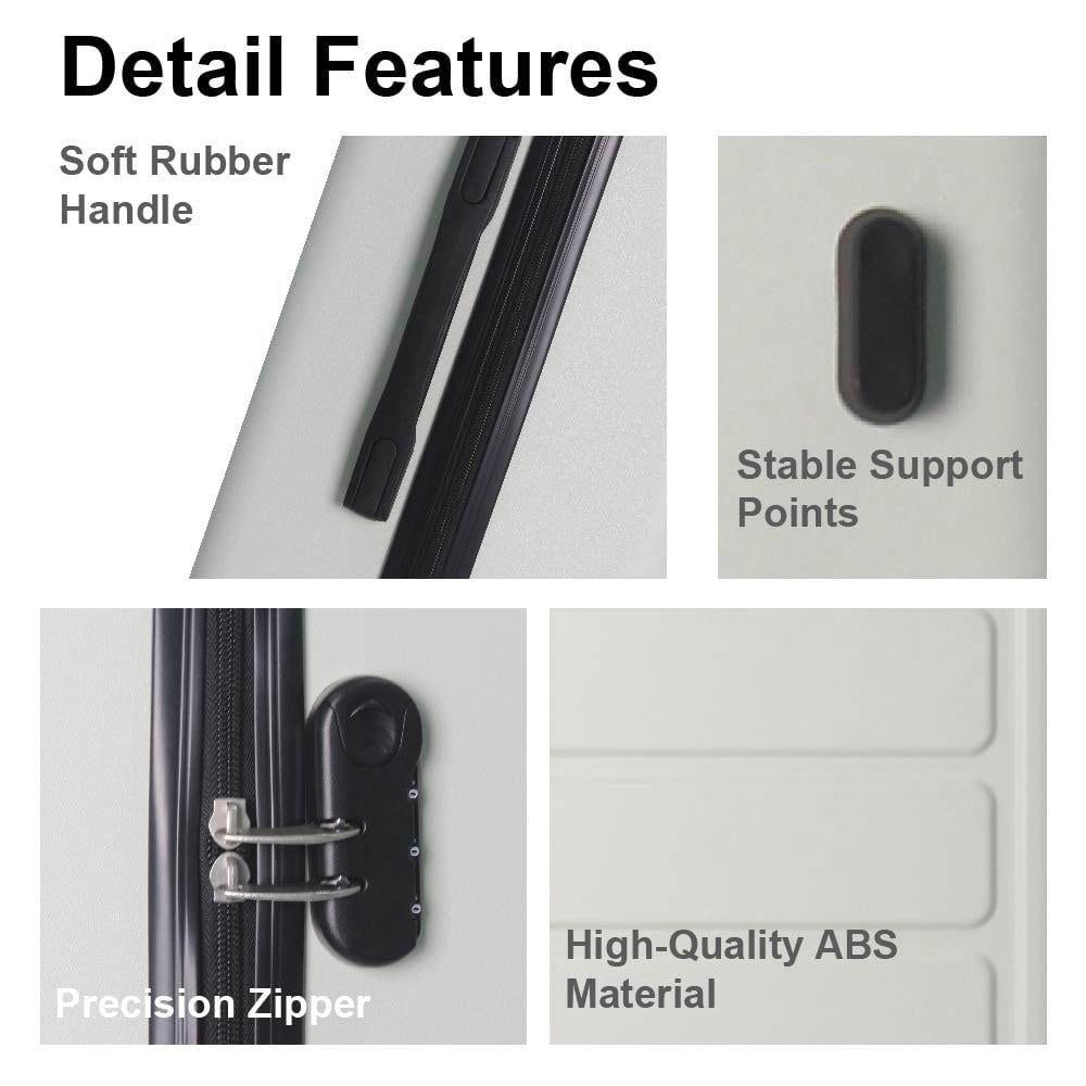 3pcs ABS Hardshell 20''24''28'' Luggage Sets, Lightweight Suitcase Sets, Spinner Wheels Trunks