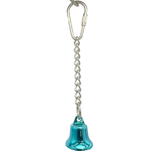 1140 Parrotlet Ringer - Handmade Small Size Bird Cage Toy, Easy to play with, Shiny colorful metal bell, Tough Chain, Pet Safe