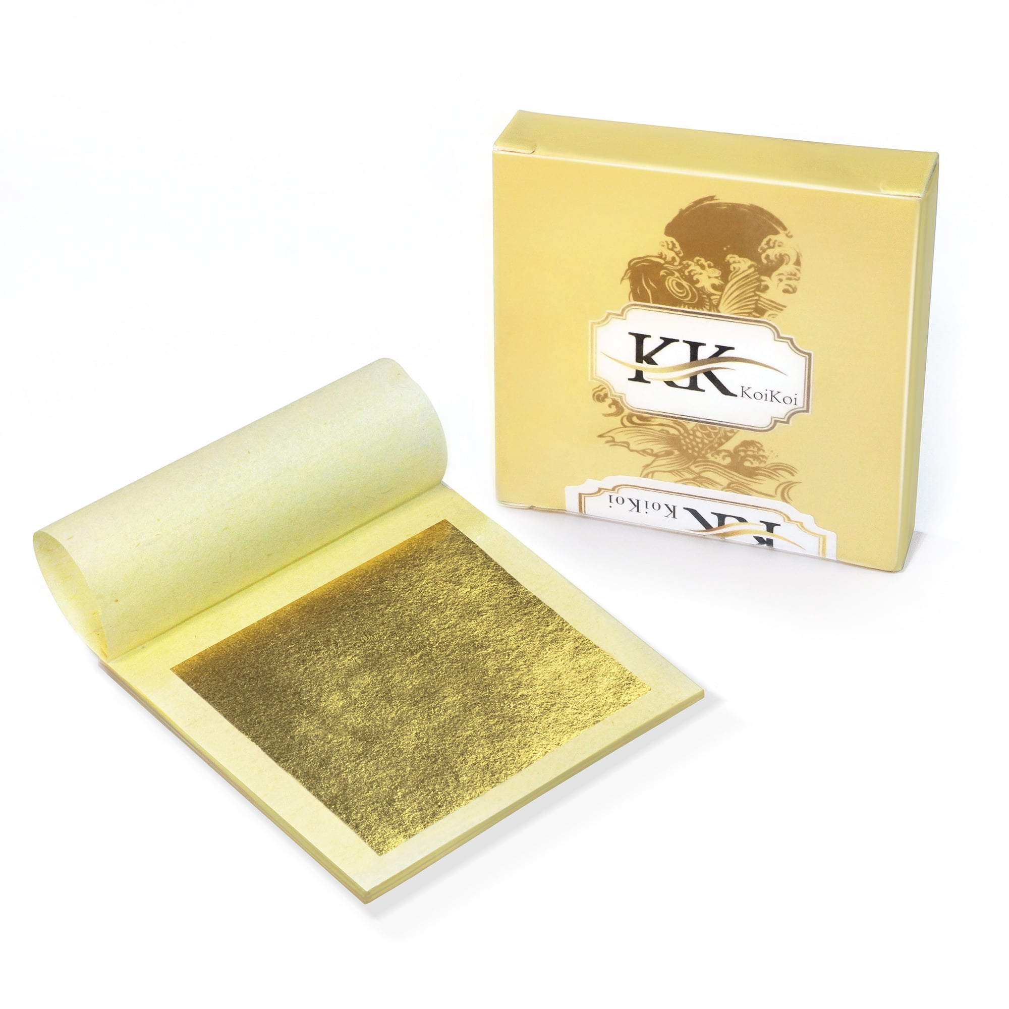 Gilding Gold leaf Kit 10  Gold sheets Design  gift Art adhesive brush 