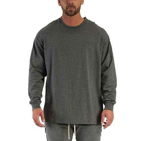eileial Long Sleeve Shirts for Men Men s Reversible Performance Fishing Tee Shirt Gray XL