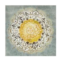 Danhui Nai 'Mandala Delight IV Yellow Grey' Canvas Art