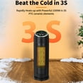 Space Heater with Remote Control, 1500W/1000W Portable Electric PTC