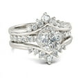 thumbnail image 4 of Bow Jewel 14K White Gold Plated Ring - 1.87 Ct Round Cut VVS1/D Diamond Solitaire - Stunning Bridal Set Ring for Women's - Multi Diamond Jewelry for Gift - Perfect for Proposals and Anniversaries, 4 of 10