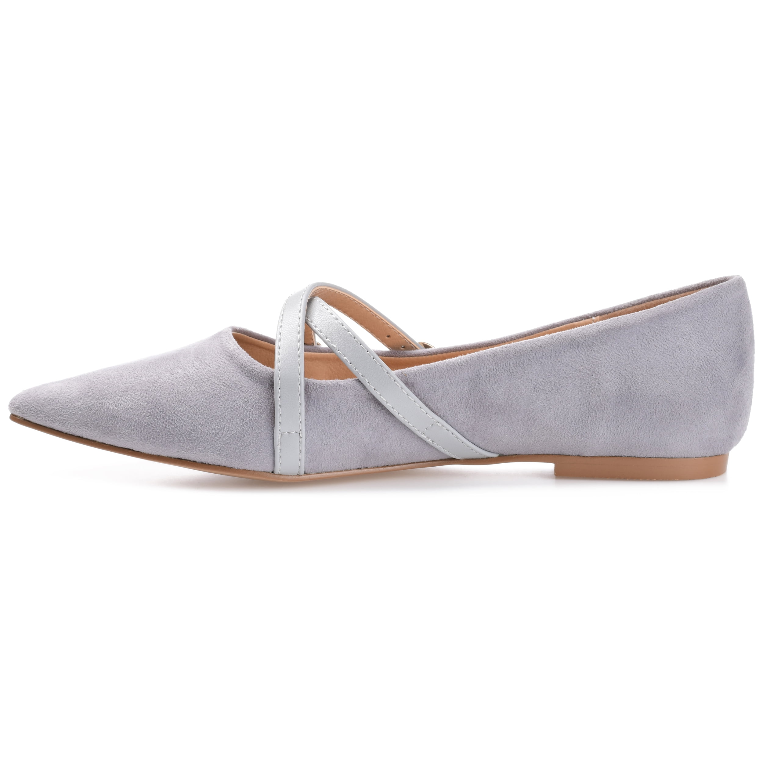 Journee Womens Patricia Slip On Pointed Toe Ballet Flats, Widths Available