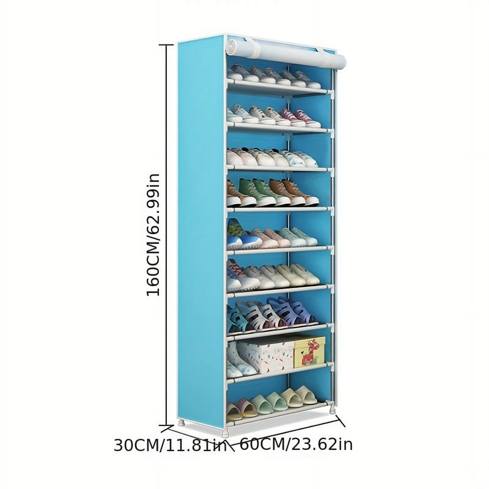 Simple Shoe Rack Doorway Multilayer Small Shoe Rack Household Dormitory Storage Rack Multifunctional Rack Rebrilliant Finish: Blue