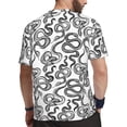 thumbnail image 2 of Wukai Hand Drawn Snake Print Men's Short-Sleeved Mesh T-Shirt,Quick-Dry Short Sleeve Workout T-Shirt-4X-Large, 2 of 8