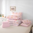 thumbnail image 6 of Manfei Pink Rainbow Bedding Comforter Set 7 Pieces for Child Girl, Kawaii Love Heart Print Queen Bedding Sets, Dreamy Princess Queen Sheet Sets, Lightweight Room Decor, 6 of 8