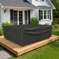 thumbnail image 2 of Dovov Patio Furniture Covers, Waterproof Rectangular Outdoor Furniture Covers Heavy Duty Outdoor Couch Sectional Sofa Set Cover Patio Table Covers with 4 Windproof Buckles, 98"x78"x28", 2 of 8