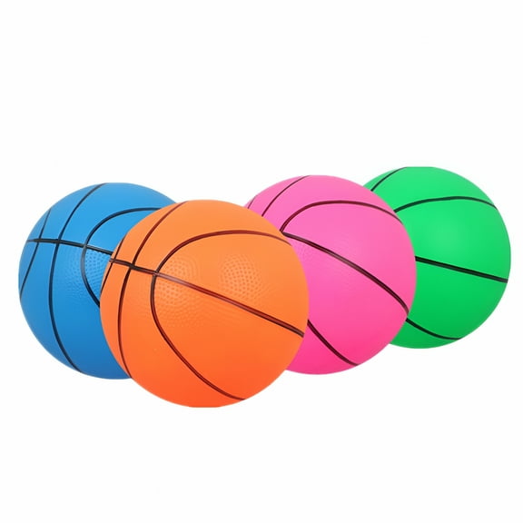 BESTSKY Red Small Basketball for Kids Playing with PVC 4-inch