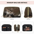 thumbnail image 5 of Picia Cat Family Print Leather Makeup Bag Make Up Bag Travel Toiletry Bag for Her Girlfriend Teacher Teen Girl Gifts, 5 of 8