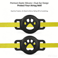 thumbnail image 3 of SENHAWK Paw Print AirTag Dog Collar Holder, Lightweight Silicone Dual Ear Anti-Lost Shockproof Waterproof Case, Multiple Colors, Compatible with Apple AirTag, GPS Tracker Cover for Pet Cat Backpack, 3 of 9