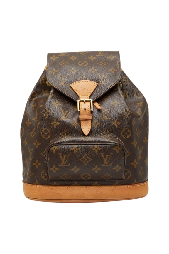 Pre-Owned Louis Vuitton Monogram Montsouris MM Backpack M51136 Brown Leather Women's LOUIS...