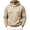Khaki, variant on WIZUTIZ Men's Pullover Hoodie Thick Fleece Cargo Sweatshirt for Men Solid Color Multi Pocket Knit Hooded Sweatshirt Warm Oversized Casual Workwear Athletic Streetwear