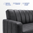thumbnail image 4 of Sillón Sofá Cama Austin Reclinable 3 Posiciones Tipo Cuero Cómodo Chocolate, 4 of 7
