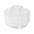 thumbnail image 1 of Caja de almacenamiento de cosméticos giratoria Zulema portaescobillas transparente, 1 of 8