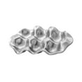 thumbnail image 3 of jifeng Ceramic Egg Holder Egg Organizer Rack Kitchen Decor Portable Modern Egg Tray Egg Dispenser for Drawer Cupboard Pantry Shelves silvery, 3 of 9