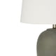 thumbnail image 5 of Lámpara Nourison, cerámica, 59 cm, pantalla verde oliva y blanca, 5 of 7