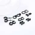 thumbnail image 3 of pares de aretes de aro Huggie de acero inoxidable para hombre, juego de joyas de empalme Sincero  Hogar, 3 of 5