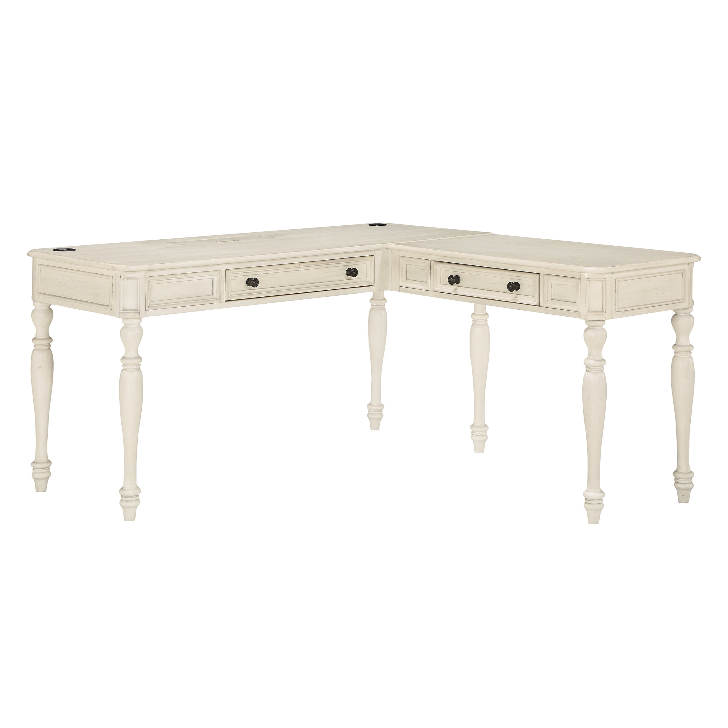 Osp Home Furnishings Country Lane L Shape Desk With Power In