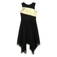 thumbnail image 5 of Alvivi Sleeveless Praise Dance Tunic for Girls Metallic Liturgical Celebration Worship Dancewear Costume Black 10, 5 of 7