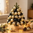 thumbnail image 4 of 49 Pcs Mini Christmas Ornaments for Mini Tree - 1.18" Shatterproof Small Hanging Balls Set for Xmas Holiday Table Wreath Decor (F), 4 of 8