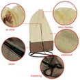 thumbnail image 4 of Lapalife Paito Egg Chair Cover with Zipper, 75"x 45" Waterproof 420D Durable Wicker Egg Swing Chair Covers Patio Hanging Chair Cover, Beige, 4 of 7