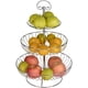 thumbnail image 1 of Cesta de frutas de 3 niveles Plata 30x40cm Soporte de frutas de metal grande Soporte de frutas Rojo Verde, 1 of 5
