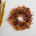 thumbnail image 3 of Nearly Natural 4598 24 in. Oak Leaf, Acorn & Pine Wreath, 3 of 3