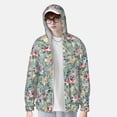 thumbnail image 2 of Vsdgher Sweat à Capuche Imprimé Fleurs Roses pour Adultes, Protection Solaire à Manches Longues pour Hommes et Femmes, Pêche, Course, Natation - Très Grand, 2 of 7
