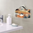 thumbnail image 6 of Fall Pumpkin Harvest Tissue Box Cover Leather Square Rectangle Tissue Box Holder for Bathroom Living Room Desk Office Decor, 6 of 7