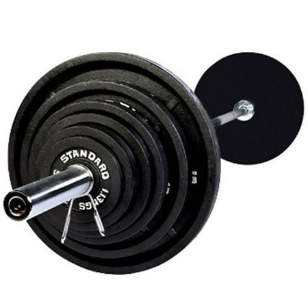 45 Pound Bar Workout Fitness Equipments Compare Prices At Nextag Harvil 300 Pound Black Olympic Weight Set With 7 Feet Chr