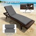 thumbnail image 6 of YEERSWAG 80x26x3 Inch Outdoor Patio Chair Cushion Recliner Cushion Chaise Lounge Cushion Non Slip Waterproof Beach Garden Furniture Cushion with Ties, 6 of 8