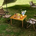 thumbnail image 4 of Portable Folding Roll-Up Camping Picnic Table, Natural Wooden Surface, with Carrying Bag, Foldable Design, Suitable for Outdoor, Beach, Party & Small Gatherings (4-6 People), 4 of 18
