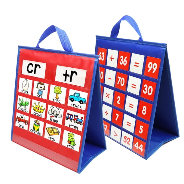 Tabla De Bolsillo Para Enseñanza De Mesa, Doble Cara Para Aprender Matemáticas, Tabla De Bolsillo Transparente Para Mesa, Alivia La Presión, Plegable Para Jardín De Infantes