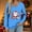 Blue, variant on asdoklhq Womens Fall Tops Women's Fashionable and Casual Loose Christmas V-neck Long Sleeved T-shirt Top Khaki M