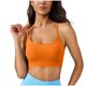 thumbnail image 5 of Mujeres de color sólido cuatro filas ajustable inalámbrico sujetador doble hombro yoga deportes sujetador a prueba de choques, ejercicio deportes sujetadores para mujeres, 5 of 6