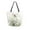 Dragonflies with White Daisies, variant on Open Top Canvas Tote Bag with Zipper Reusable Shopping Bag 13.5x15" Roomy Carryall Seashells and Bows