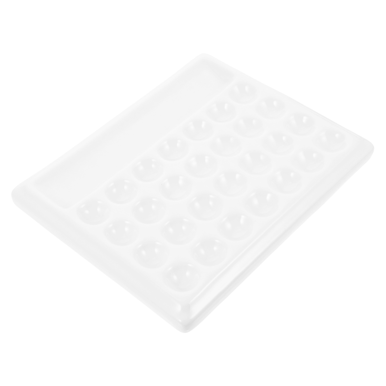 UPOUART White Painting Palette 1Pc Material for Oil and Watercolor Paints, Artist Mixing Tray for Acrylics and Pigments