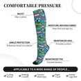 thumbnail image 3 of Lsque Cars Transportation Pattern Sport Compression Socks for Men & Women 15-20 mmHg Knee High Nurse Pregnant Running Medical and Travel Athletic, 3 of 6
