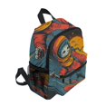 thumbnail image 2 of FORMRS School Backpack with Front Zippered Pocket 12" Student Travel Daypack, Skateboard Cat Pattern, 2 of 6