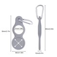 thumbnail image 4 of Hebilla para tetera deportiva, Clip de gancho para toalla de silicona multiusos (gris), 10 Uds., 4 of 6