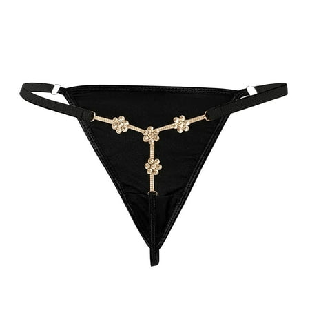 (2-Pack) Puawkoer Embroidery Transparent Thong Womens Underweary Bulk Womeny Thin T Underwear for Leggings Underwear Women Womens Panties High Waist Lace Panties Und