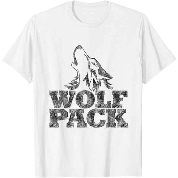 Vintage Howling Wolf Retro Style Unisex T-Shirt for Men Women Kids Toddler