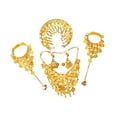 thumbnail image 4 of Juego de 4 joyas nupciales de aleación, conjunto de joyas tradicionales indias para novias. Pendientes de clip, 4 of 7
