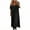 Black, variant on Summer Dresses for Women 2025, Fashion Women's Casual Short Sleeve Solid V-Neck Ladies Dress Long Dress(Black,S)